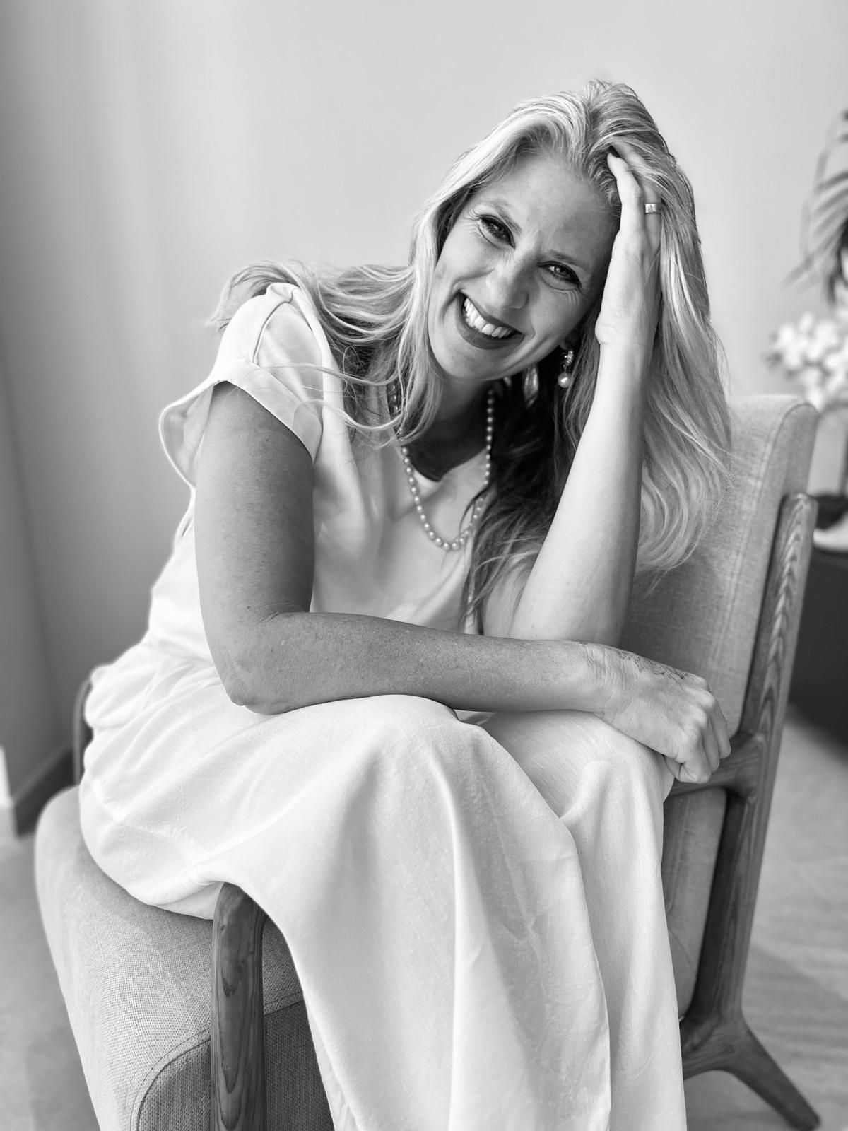 Gayle Berry laughing during a session